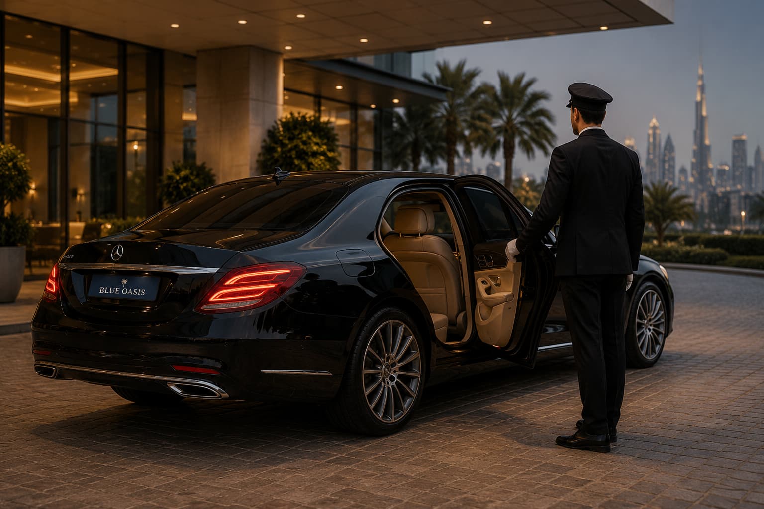 Premium chauffeur vehicle interior